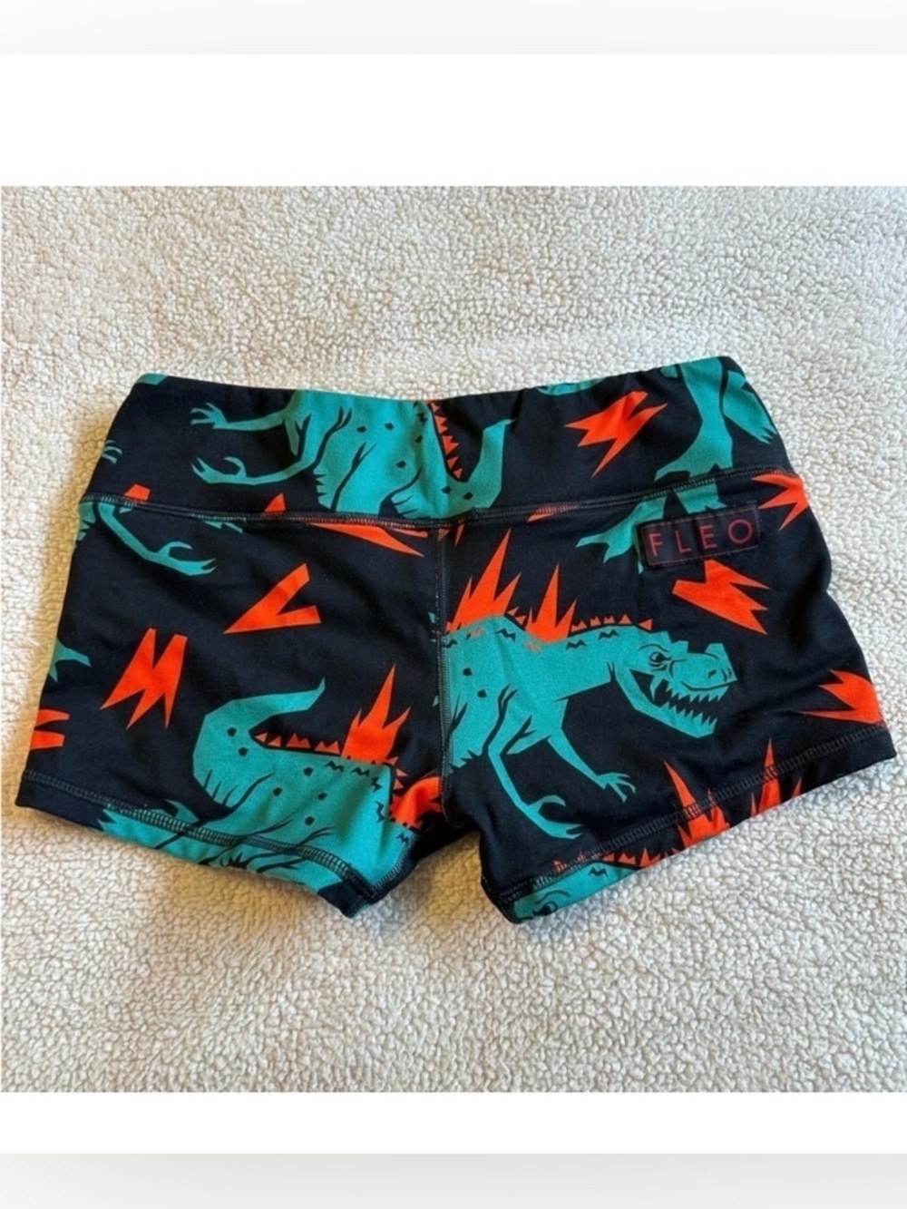 FLEO Original Shorts OG T-Rex Invasion CrossFit Bike Short Booty RARE